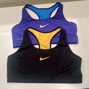 Nike racer back sports bras!